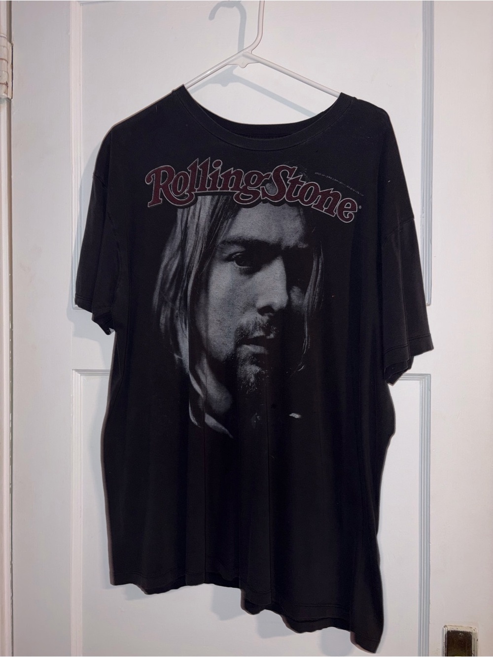 Kurt Cobain vintage 1994 the Rolling Stones Black Graphic Men’s T-Shirt